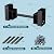 Eibikdi Firewood Rack Outdoor, Adjustable Length Wood Storage Brackets Kit, Log Stacking Stand Holder for Outdoor Indoor Fireplace, Wood Burning Fire Pits, Black, Set of 4
