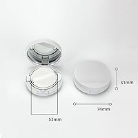 Vista 2 de Caja de soplo de cojín de aire portátil de 0.53 oz, contenedor de polvo de maquillaje vacío, estuche de base de cojín de bricolaje, estuche