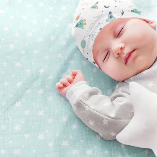 Stephen Joseph 100% Cotton Muslin Swaddle Blanket - 47x47 Inch Oversized Baby Receiving Wrap - View #4