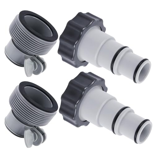 Adaptateur de Tuyau de Piscine A et B, 4 Pièce Adaptateur Tuyau Piscine avec Filetage Intérieur à Visser, Adaptateur pour Piscine, Adaptateur de Tuyau de Rechange pour Tuyau de Piscine Ø 32 et 38 mm