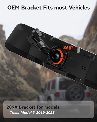 Image of WOLFBOX Model 209 OEM Bracket Fit for 2019-2023 Tesla Model Y, for USB C G840S /G840H /G850 /G900 /G900PRO /G850PRO /G900 Tripro Mirror Dash Cam