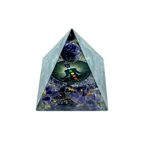 Image of Aura Amethyst Ball Pyramid | 3-Inch | Healing Crystal Pyramid with Aura Amethyst for Meditation, Energy Cleansing, and Spiritual Growth