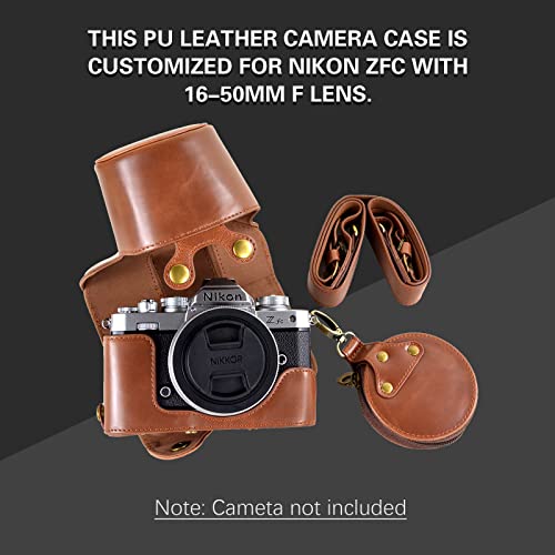Funda MUZIRI KINOKOO para Nikon ZFC cuero PU café miniatura 2