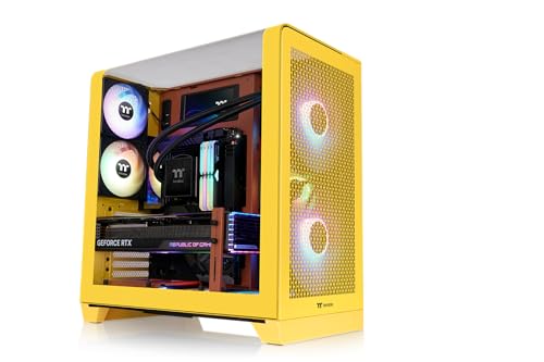 Image of Thermaltake View 390 Air; Mid Tower; 2x120mm CT Fans Included; 360mm Radiator Support; 420mm GPU Clearance; Hidden Connector Support; Rotatable PCIe Slots; Butter Caramel; CA-11F-00MMWN-00