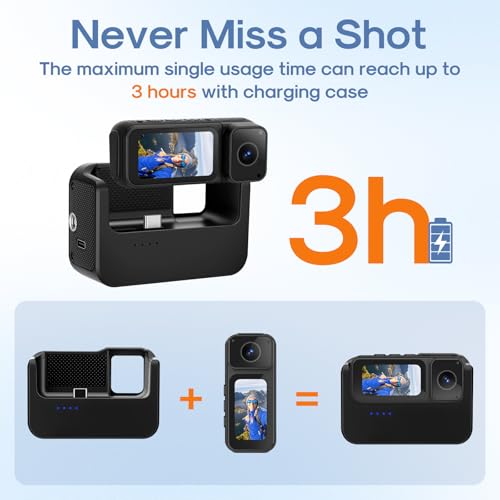 Image of Mini Body Camera 128G with 1.47'' LCD Screen, 2.7K Thumb Size Action Cam