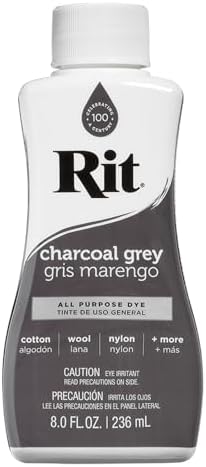 Rit All-Purpose Liquid Dye, Charcoal Grey , 8 oz