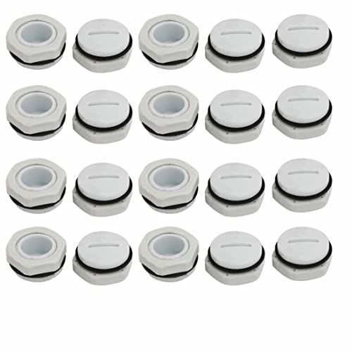Tool parts PG11 Nylon Male Threaded Cable Gland Screw End Cap Cover Gray 20pcs
