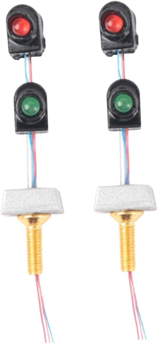 Lurrose 2sets Miniature Road Signal Light Model for Sand Table Decor Simulated Light Models Durable Material Unique DIY Accessory for Train Layouts and House Decor 2pcs*2