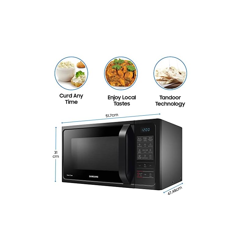 Samsung 28L, Convection Microwave Oven with Curd Making(MC28A5013AK/TL, Black, 10 Yr warranty) - Image 3