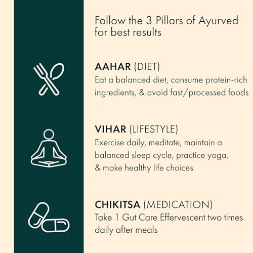 Image of Dr. Vaidya's Gut Care Effervescent Tablets | Helps reduce bloating & acidity, improves digestion, promotes gut health & regulates Bowel movement | Jeera, Ajwain, Saunf | Prebiotic & Probiotic Blend with healthy gut microbiome 15 Tablets (Pack of 4)
