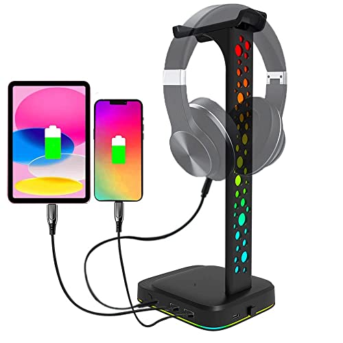 Hcman Gaming Headset Halterung RGB - Mit USB Anschl Produktbild-Vorschau 2