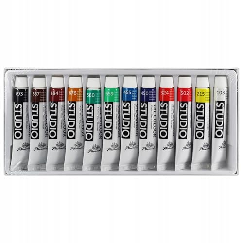 Image of PHOENIX Oil Painting Set 12 Colors x12ml / 0.4Fl Oz Tubes Nontoxic Oil Based Paints for Canvas, Great Value Art Paints for Artists Craft Painting Supplies for Kids, Students and Beginners