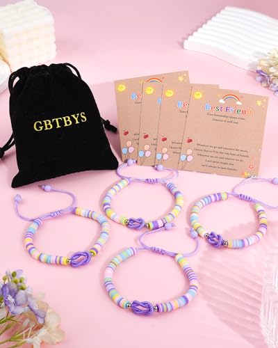 Image of 2 /3 /4 Pcs Best Friend Bracelet Heart /Butterfly /Infinity /Unicorn Matching Handmade Friendship Sister BFF Best Friends Bracelet Birthday Gifts for Her