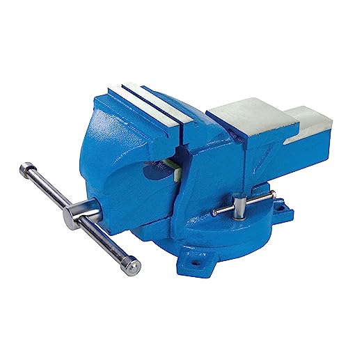 Silverline Tools 580468 Tornillo de Banco con Base Giratoria, Capacidad: 120 mm / 8 kg