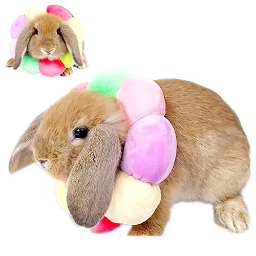 Adjustable Rabbit Protection Cone CollarSoft Pet Recovery Collar for RabbitChinchillaGuinea PigsKitten After Surgery Wound HealingElizabeth Neck Recovery E Collar for Small Animals XS