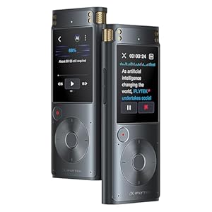 iFLYTEK AI Voice Recorder with Playback & Voice Activated Recording, 32GB Digital Audio Recorder Device for Lectures, Real-Time Transcription, Noise Reduction – Ideal Spy Hidden Recorder, 302Pro
