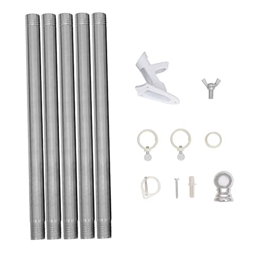 Base de mât de drapeau en métal argent et supports de voiture