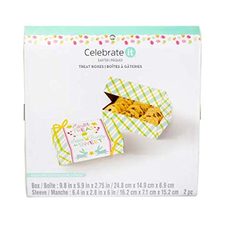Miniatura 2 de Celebrate It - Juego de 2 cajas de dulces de Pascua con cinta para hornear galletas, donas, brownies y pasteles de 9.8 x 5.9 x 2.75 pulgadas