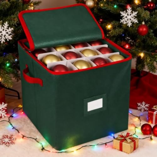 Boîte rangement décoration Noël 64 compartiments modulables avec séparateurs - 6