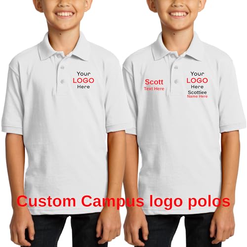 Custom Youth Core Blend Jersey Knit Polo - Design Your Own Image, Text, Photo Print (KP55Y)2