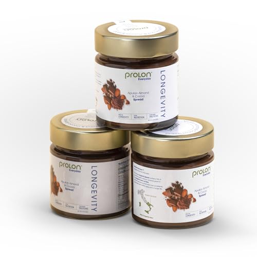 Image of Prolon L-Spread Almond Chocolate Spread | Healthy Low Sugar Keto Snack | Magnesium, Vitamin E, Fiber, Calcium | Gluten-Free, Vegan, Dairy-Free | Plant-Based w /Cane Sugar, & Healthy Fats, 3 Jars