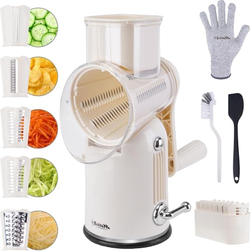 SLEEKDR 5 in 1 Rotary Cheese Grater