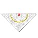 Kum 209.13.01 22cm Crystal Clear Acrylic Technical Compass Triangle