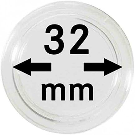 100 x Lindner Coin Capsules Caps Coincapsules for Coins 32 mm