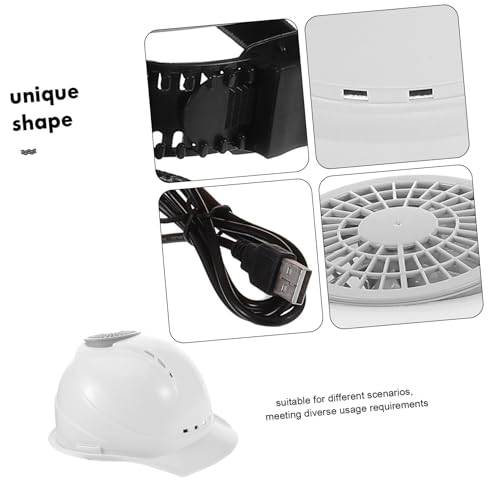Casque de chantier ventilé blanc anti chaleur USB rechargeable MAGICLULU