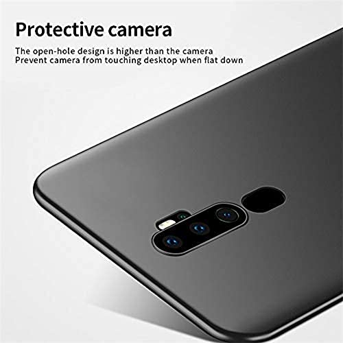 Image of Mobile Back Cover Case for Oppo A5(2020) (Silicone Case|CameraProtection|Black SC1510)