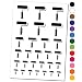 Paint Roller Painting Temporary Tattoo Water Resistant Fake Body Art Set Collection - White (One Sheet)