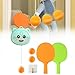 kowaku Hanging Table Tennis Train Set Tennis Practice Equipment Parent Child Toy Self Training Hanging Boys Beginners Girls Adults, Cow 2 Beats 3 Balls