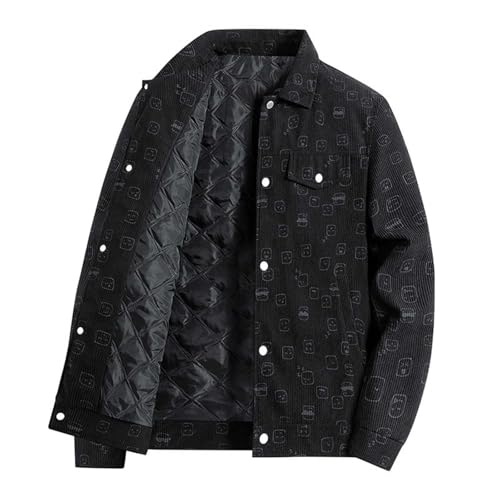 Veste en velours côtelé homme ample contre le froid léger