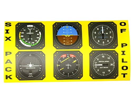 Pilot18 Six Pack Cockpit Instruments Aviation Poster in Tear-Proof ...