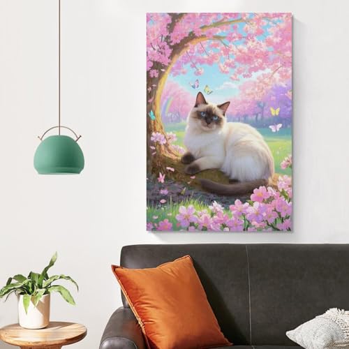 Cuadros Decorativos Lienzo Siamés Impresiones Poster 50x75cm Dormitorio 4
