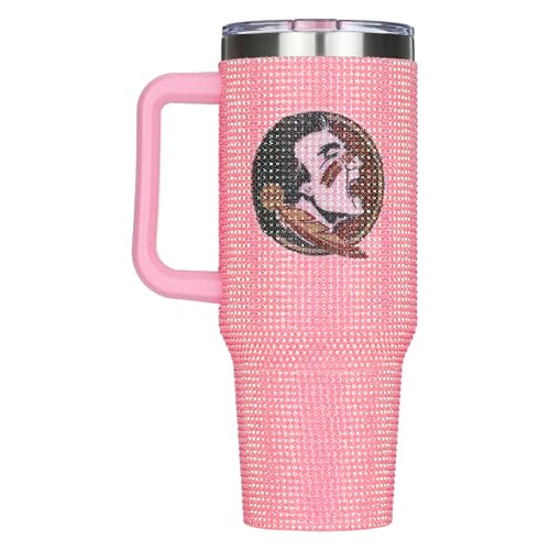 Image of The Memory Company Officially Licensed NCAA - Florida State University 40oz Pink Bling Game Day Tumbler