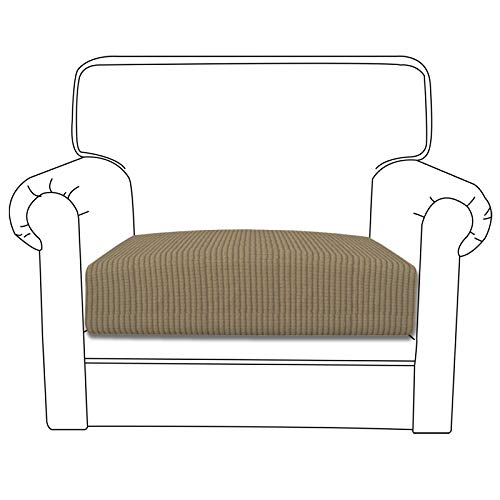 Image of Easy-Going Stretch 1 Piece Chair Couch Cushion Cover for Sofa | Sofa Cushion Furniture Protector Sofa Seat sofa slipcover Washable sofa cover soft with Elastic Bottom Tan