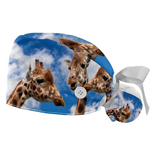 Chapeau de travail girafe lot de 2 casquettes de travail respirantes pour hommes et femmes