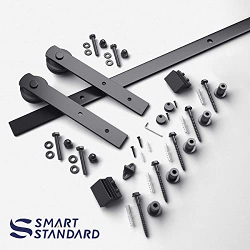 Image of SMARTSTANDARD 7ft Sliding Barn Door Hardware kit, Fit 42 inch Wide Door Panel