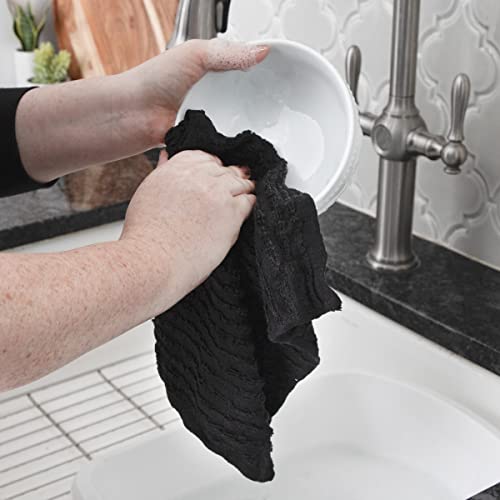 Ritz Kitchen Towels, Cotton, Graphite, Solid, 3-Pack - Image 4