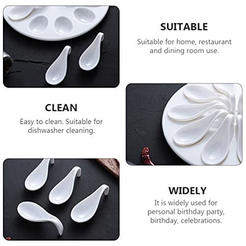 Yarnow Deviled Egg Tray Melamine Platter Serving Dish 12-Hole Porcelain Foie Gras Roe Spoon Meatballs And Shrimp Platter Tableware For Home Restaurant #TOP1
