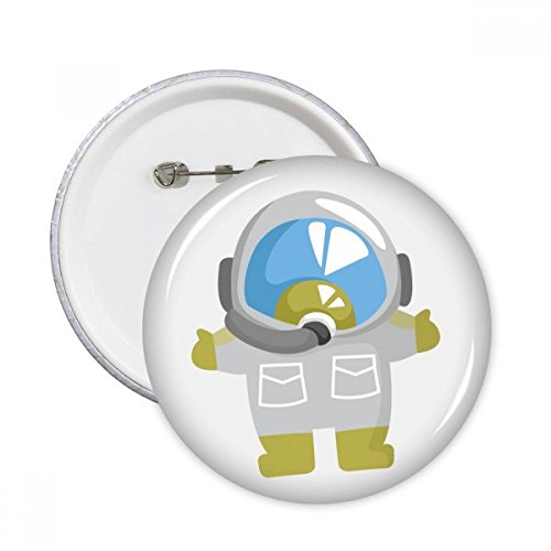 Badge bouton alien astronaute espace broche ronde vêtement accessoire sac lot de 5 S