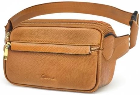 S-ZONE Fanny Packs for Women Genuine Leather RFID Blocking Crossbody Bags Purses Sling Waist Chest Bag Gifts Travel Running Adjustable Strap Men - Image 10
