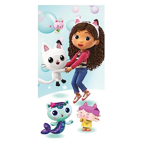 Serviette Gabby's Dollhouse 100% Coton - Super Absorbante et à Séchage Rapide pour Bébé - Serviette de Bain et de Plage pour Filles et Enfants