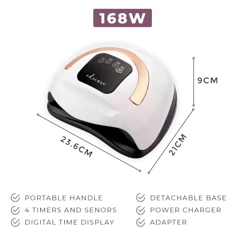 Edicare, Lampada UV Led Unghie, Luce Led, Veloce