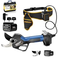 SWANSOFT PRU45 Secateur Electrique Professionnel, 45mm 25V 4Ahx2 Sécateur Électrique Sans Fil,1150W Moteur Sans Balais, Écran LCD,Secateur Electrique sans Fil pour Jardinage,Vergers,Vigne