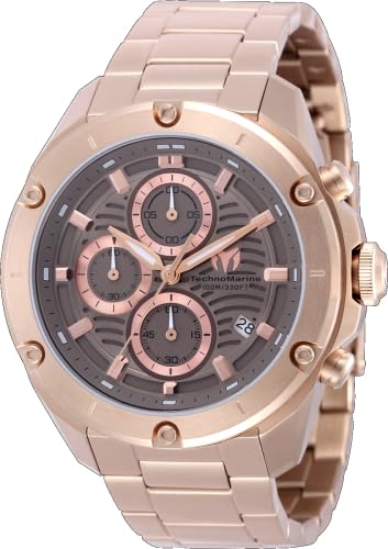 TechnoMarine TM-325020 Montre Homme étanche quartz cadran noir bracelet silicone de plongée