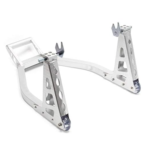 Soporte rueda trasera moto Caballete montaje motocicleta Aluminio Universal Aparcar Garaje Taller