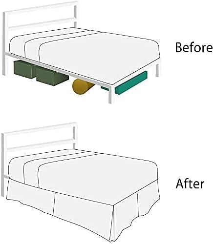 Green Land Cotton Voile White Bed Skirt 18