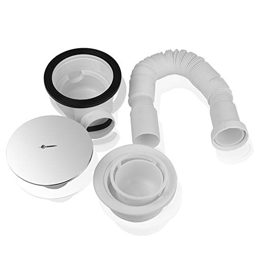 euroharry Ablaufgarnitur mit Geruchverschluss für Duschwannen mit Ablaufloch Ø90mm Ablauf Siphon Dusche Duschtasse
